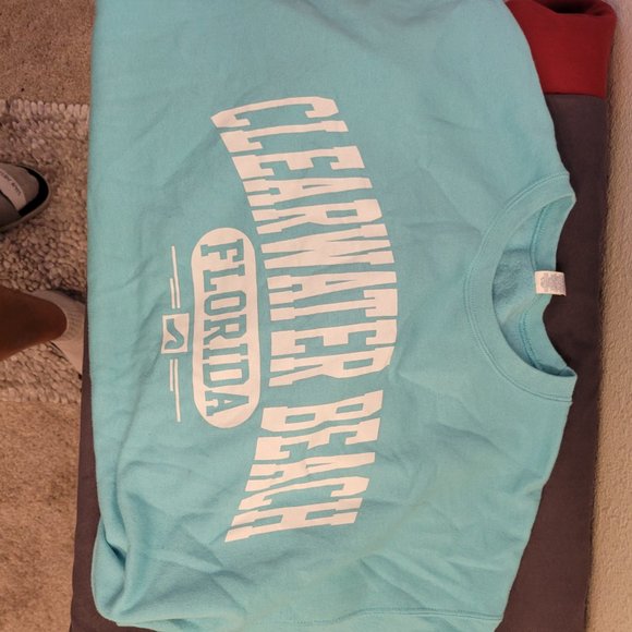 CLEARWATER BEACH SEA BLUE COLORED SWEATSHIRT BY JERZEES - Picture 9 of 10